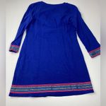 Boden Blue Multicolored Embroidery Dress Vneck Size 2 Photo 9