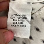 Kenar White with Blue Print Sleeveless Button Down Collared Women's Shirt Medium Photo 8