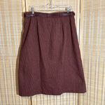 Classique Works Vintage Purple Red Tweed Wool Belted Midi Button Up Skirt Size undefined Photo 9