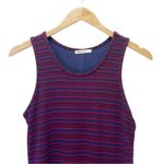 Marine layer Lexi Rib Daytime Midi Tank Dress Cabernet Navy Stripe Size Large Photo 7