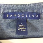 Bandolino  Trinity Henley Denim Top Lightweight Size L Photo 6