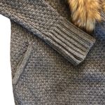 Joie Jamilee Gray Yak Wool Knit Faux Fur Collar Women’s Cárdigan Sweater Small Photo 7