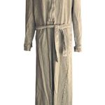 ZARA  Green and Tan Long Sleeve Zip Up Jumpsuit Photo 1