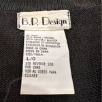 Vintage Christmas Beaded Black Cardigan with Red Floral Embroidery Size L Photo 5