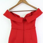 ASOS Design Curve Off-shoulder Corset Midi Dress In Red Size 4 Photo 4