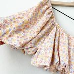 ZARA NEW  Floral Saten Ballon Top Size Small Photo 5