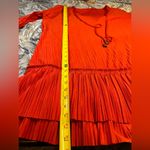 Free People Burnt Orange Accordion Style Medium Dress Photo 14