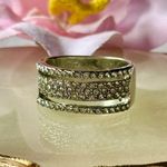 Triple Band Ring, Size 10 Silver Photo 0