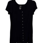 SO  black stretch knit mini dress women's size large Photo 0