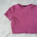 ZARA pink cropped short sleeve Photo 1