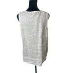 Vince Camuto Linen Sleeveless Top Women Size M White Minimalist Coastal Artsy Photo 5