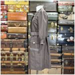 Orla Kiely Trench Coat Womens Size 2 Brown White Twee Photo 4