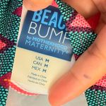 Beach‎ Bump Maternity Chevron 70’s Retro Swimsuit Medium Green Photo 4