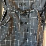 Merona  black Double button lined Trench Coat in size large Photo 5