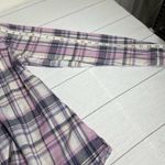 Merona  Lavender Pink Plaid Button Down Collared Shirt Size Extra Large Photo 14