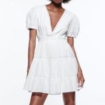 ZARA dress mini boho embroidered openwork lace eyelet summer sundress M Photo 0