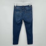 Democracy  Ab solution distressed ankle cropped dark wash blue denim jeans Photo 3