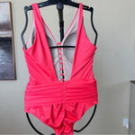 Leonisa NWOT ‎ shaping one piece swimsuit NEON  size M Photo 4