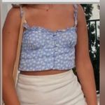 ZARA  Purple Floral Corset Crop Top Size XS Photo 1