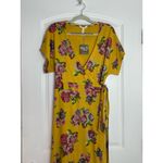 Matilda Jane Wrap Dress Small Mustard Yellow Floral Cottage Core Boho NWT Photo 1