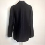 ZARA  double breasted wool blend coat navy blue sz L Photo 7