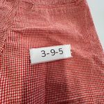 ZARA  Shorts Womens Small Red White Gingham Check Cotton Blend High Rise‎ Summer Photo 4