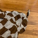 INC International Concepts Brown Cream Checkered Shirt Dress Belted Short Size 6 Photo 2