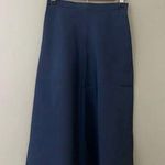 Michaelangelo  navy blue satin A line skirt size 2 Photo 0