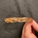 Handmade  Vintage Rustic Braided Bangle Bracelet Woven Metal Boho Style Photo 2