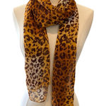 American Vintage Vintage Ray Strauss 100% Silk Leopard Animal Print Scarf Photo 0