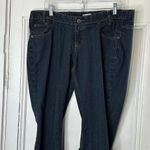 Three Seasons Maternity Dark Rinse Fit Wise Flare Jeans Women's Size XL New Blue Photo 2