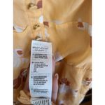 Abercrombie Fitch Yellow Floral Midi Dress Tie Straps Button Front Slit Small Photo 4