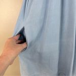 J Brand Esme Sleeveless Halter Light Blue Denim Chambray Neck Tie Dress XS Photo 5