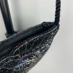 Vintage Jotta Black Iridescent Beaded Floral Crossbody Purse‎ Photo 2