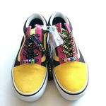 Vans NEW Old Skool 721454 Check Blue Yellow Shoes Photo 2