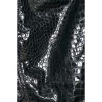 PRISCAVera Leather Corset Dress in Midnight Croc Small New Womens Mini Black Photo 4