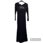 Betsy and Adam Betsy Adams Black Lace Overlay Mermaid Maxi Dress Size 4 Morticia Addams Photo 1