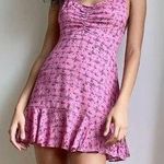 Free People NEW Intimately ‎ Caught Up Printed Slip Dress, Pink, XL Photo 0