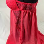 Apt. 9  Intimates Babydoll Chemise Lace & Bow Accents M Bright Coral Color NEW Photo 3