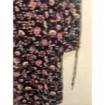 Floral Print Dress‎ Long Sleeve Black Bohemian Mini or Tunic Size 3X Photo 1
