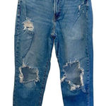 Old Navy  Womens‎ High Rise OG Straight Distressed Cropped Jeans Blue Size 6 Photo 0