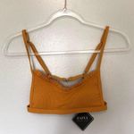 Zaful  Bikini Top Mustard Yellow Ribbed Medium 6 Photo 0