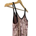 PINK - Victoria's Secret VS Pink Pink Crushed Velvet Cami Strappy Top V neck sz XS Womens Dog Logo Sexy Photo 5
