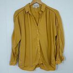Cloth & Stone  Yellow Button Down Long Sleeve Shirt Photo 1