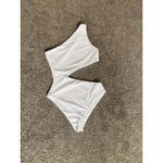 Beach Riot  One-Shoulder White Cutout One-Piece Swimsuit Photo 2