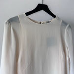 ASOS Cream Long Sleeve Layered Blouse Women's Size 6 Photo 1