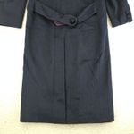 Charter Club Vtg Charter Navy Blue Wool Long Coat Double Breasted One Button Womens 6 Petite Photo 9