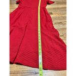 Anthropologie Hutch  Rowan Red Ribbed Lined Knit Short Sleeve Dress Size Small Photo 8