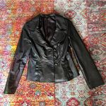 Guess Black Leather Jacket Photo 2