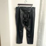 Old Navy  Womens Pants Black Faux Leather OG High Rise Straight Plus Size 18 Photo 1